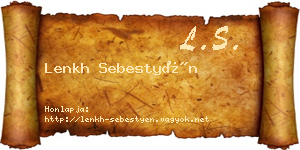 Lenkh Sebestyén névjegykártya